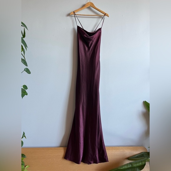 Galina Signature Dresses & Skirts - Vintage 90s satin cowl neck evening gown
